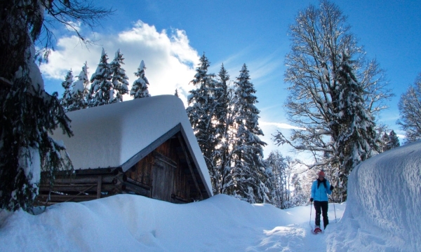 Schneeschuhwanderung für Einsteiger auf den Eckbauer