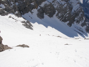 Freeride Abfahrt "Neue Welt" von der Zugspitze