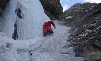 Privatführung: Eisklettern am Jochberg "Rechtes...