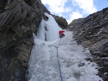 Privatführung: Eisklettern am Jochberg "Rechtes...
