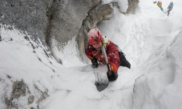 Privatführung: Eisklettern am "Häselgehrfall WI4" bei Ehrwald