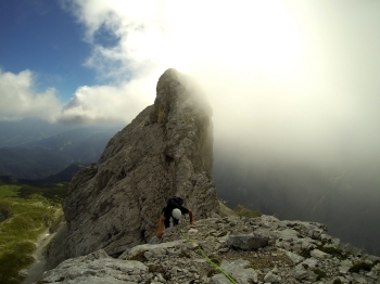 Guided climbing tour over the Blassengrat ridge