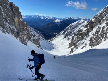 Ski touring classic around the Grünstein in Tyrol