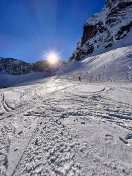 Ski touring classic around the Grünstein in Tyrol