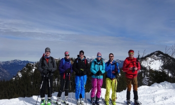 Ski touring course on the ski slope