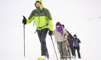 Schneeschuhwanderung über dem Leutascher Hochplateau...